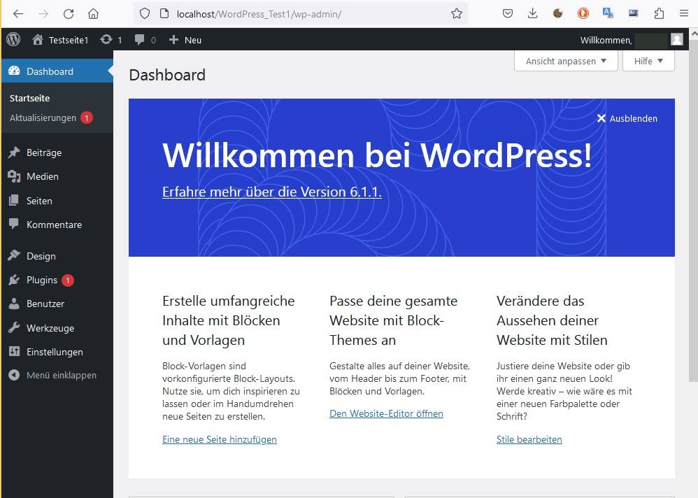 WordPress online testen